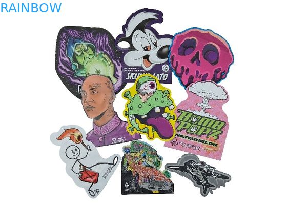 Tas Mylar Die Cut 3,5g Cetak Kustom Matte Ziplock Bukti Bau Anak