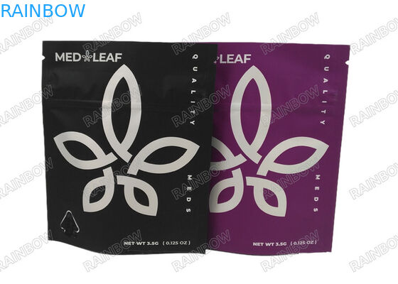 Pencetakan Digital 3.5g 7g 14g 28g Stand Up Gummy Herbal Weed Bag dengan Tear Notch