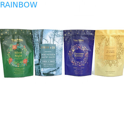 Custom Digital Printing Private Label Spa Gift Natural Epsom Salt Bath Salts Packaging Bag Mylar Bag untuk 250g Body Scrub
