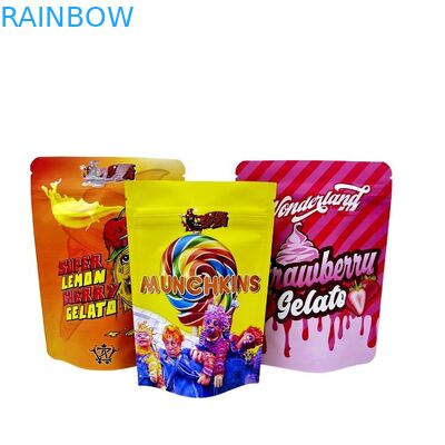 Minfly Digital Printing Custom Aluminium Foil Resealable Stand Up Smell Proof Zipper Mylar Packaging Bag Bag Bags Untuk Makanan