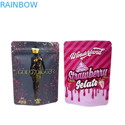 Minfly Digital Printing Custom Aluminium Foil Resealable Stand Up Smell Proof Zipper Mylar Packaging Bag Bag Bags Untuk Makanan