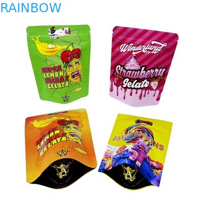 Minfly Digital Printing Custom Aluminium Foil Resealable Stand Up Smell Proof Zipper Mylar Packaging Bag Bag Bags Untuk Makanan