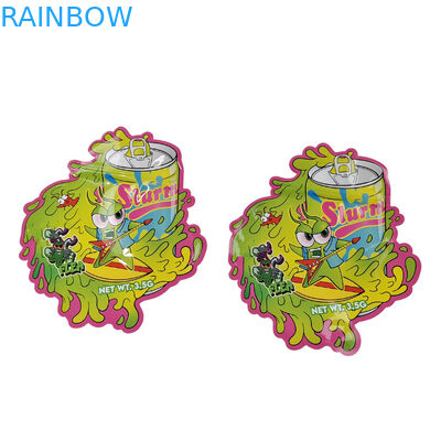 Custom Shape Zipper Digital Printing Bags 3.5g 7g 14g Cookie Aluminium Foil Mylar Bags