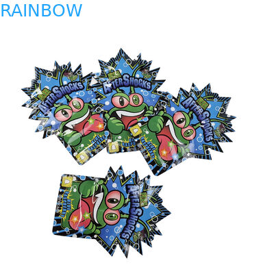 Custom Shape Zipper Digital Printing Bags 3.5g 7g 14g Cookie Aluminium Foil Mylar Bags