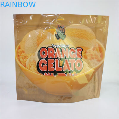 Tas Pencetakan Digital 3.5G 1LB Soft Touch Holographic Bag High Barrier Smell Proof Child Proof Zipper Stand Up Bags