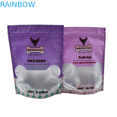 Kantong Makanan Hewan Peliharaan yang Dapat Digunakan Lagi untuk Kemasan Berdiri dengan Kunci Zipper