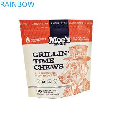 Kantong Makanan Hewan dengan Tear Notch untuk Dog Treats Packing Bags