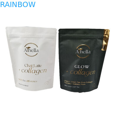 Kantong Kertas Kraft Stand Up dengan Stamping Panas Eco Friendly Proof Bags dengan Logo