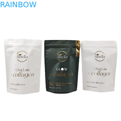 Kantong Kertas Kraft Stand Up dengan Stamping Panas Eco Friendly Proof Bags dengan Logo