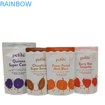 Custom Logo Printed Biodegradable 100% Paket Sachet Digunakan Lagi Kantong Plastik Berdiri Doypack Dengan Ziplock