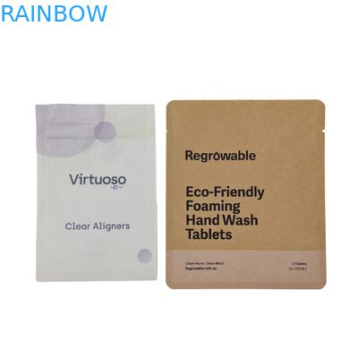 Kemasan Plastik yang Bisa Dimakan Tas Biodegradable Aluminium Foil Zip Lock Doypack Untuk Teh Kopi Snack