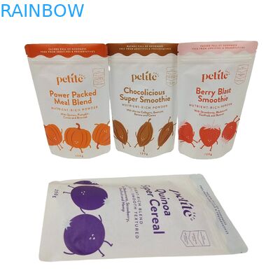 Biodegradable Stand Up Bags Dengan Ziplock Custom Logo Printed Doypack Untuk Kopi Teh Pengemasan Kantong Makanan