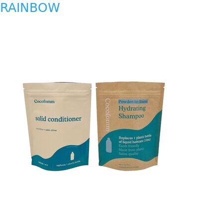 Biodegradable Doypack Recyclable Custom Stand Up Bag With Zip Lock Kantong Kertas Kraft Kantong Kemasan Makanan