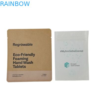 Biodegradable Doypack Recyclable Custom Stand Up Bag With Zip Lock Kantong Kertas Kraft Kantong Kemasan Makanan