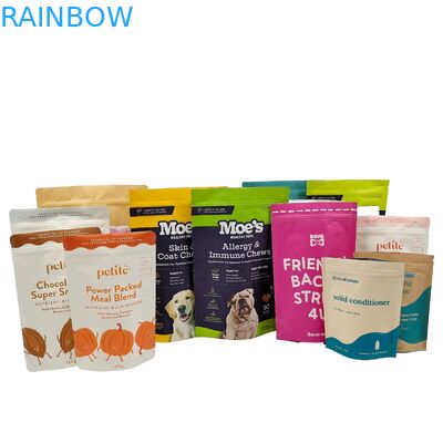 Custom Printed Eco-Friendly High Quality Bags 100% Biodegradable Kraft Paper Stand Up Bags Doypack dengan Ziplock