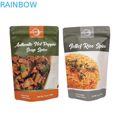 Ziplock Mylar Bags Dengan Jendela Terbuka Untuk Kacang Kuah Plastik yang Bisa Ditutup Lagi Zipper Stand Up Zipper Bag