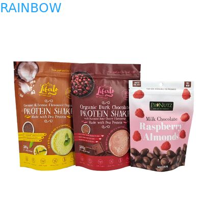 Kacang Kacang Makanan Kelas Zipper Kantong Berdiri Aluminium Foil Plastik Kantong Zipper Mylar Bag