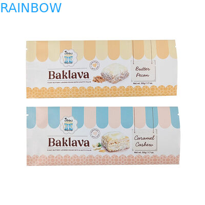 Grosir Food Grade Custom Printed Flat Bag Bag Packaging Low MOQ Biodegradable Bag sachet