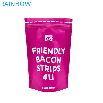 Kantong Kertas Kraft Berkualitas Makanan Kemasan Stand Up Ziplock Biodegradable