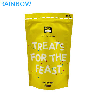 Kantong Kertas Kraft Berkualitas Makanan Kemasan Stand Up Ziplock Biodegradable