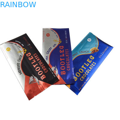 Tas Foil Segel Sisi Belakang Penyegelan Panas Cetak Kustom Tas Bantal Holografik Mudah Robek Segel Lap Tengah Belakang