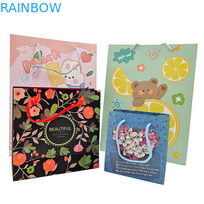 Grosir Custom Printed Logo Luxury Gift Paper Bag Retail Boutique Shopping Kantong kertas