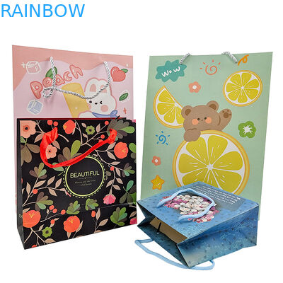 Grosir Custom Printed Logo Luxury Gift Paper Bag Retail Boutique Shopping Kantong kertas