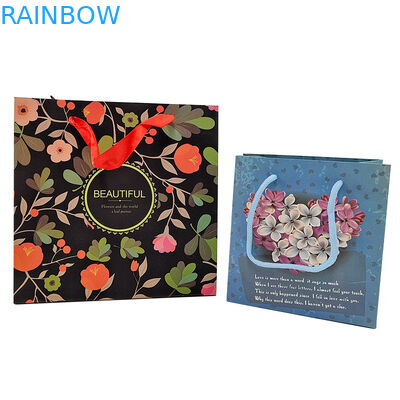 Percetakan logo khusus Kemasan kertas kraft yang dapat digunakan kembali dengan pegangan Kemasan kertas kraft kantong hadiah