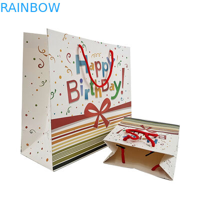 Merek Mewah Logo Custom Sepatu Boutique Kemasan Kado Kertas Tas Belanja Untuk Pakaian