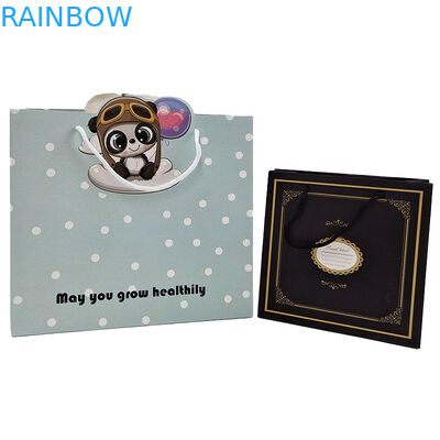 Tulang kertas tali String Kraft Kantong kertas Handle tali tas Terima kustomisasi Warna kertas diputar kemasan