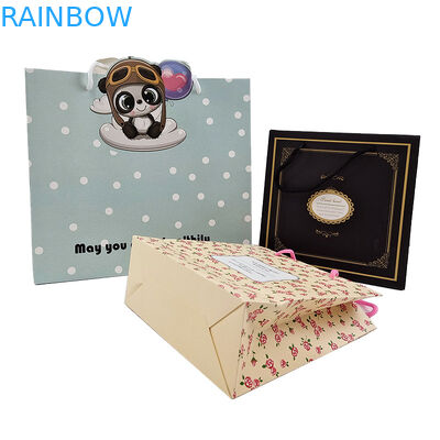 Tulang kertas tali String Kraft Kantong kertas Handle tali tas Terima kustomisasi Warna kertas diputar kemasan