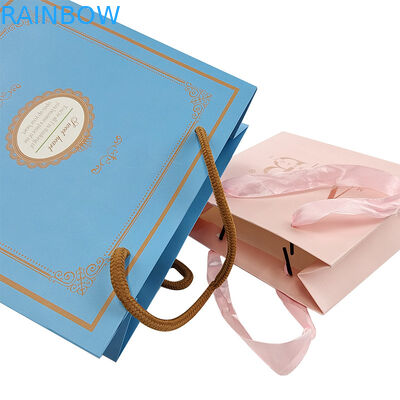 White Kraft Paper Shopping Clothing Cosmetic Perfume Gift Bag Luxury Handle Custom Logo Printed Paper Bag untuk Pakaian