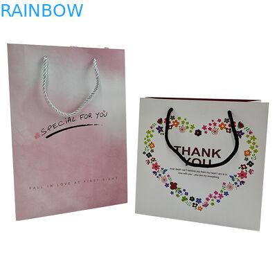 Kualitas tinggi Daur Ulang Desain Custom Fancy String Handle Shopping Paper Bag