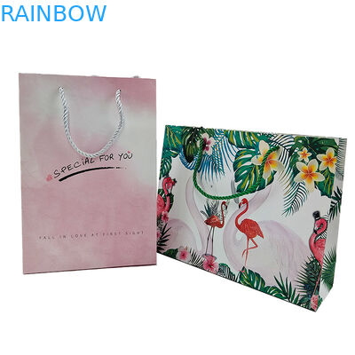 Kualitas tinggi Daur Ulang Desain Custom Fancy String Handle Shopping Paper Bag