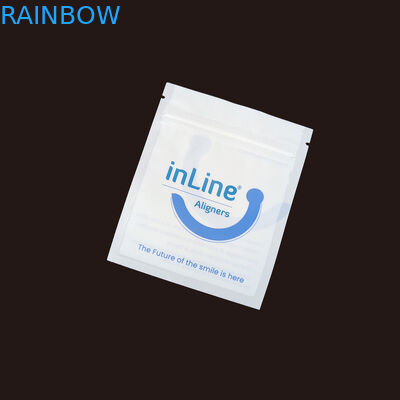 Matte Black Small Reusable Ziplock Packaging Bags For Clear Invisible Aligners Bag Orthodontic Remover Packing Bags (Tas kemasan kecil yang dapat digunakan kembali dengan ziplock)