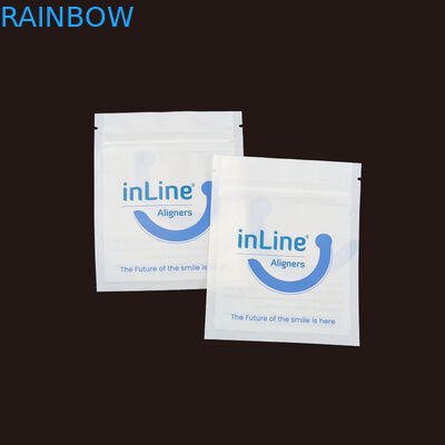 Matte Black Small Reusable Ziplock Packaging Bags For Clear Invisible Aligners Bag Orthodontic Remover Packing Bags (Tas kemasan kecil yang dapat digunakan kembali dengan ziplock)