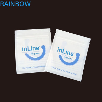 Matte Black Small Reusable Ziplock Packaging Bags For Clear Invisible Aligners Bag Orthodontic Remover Packing Bags (Tas kemasan kecil yang dapat digunakan kembali dengan ziplock)