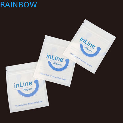 Matte Black Small Reusable Ziplock Packaging Bags For Clear Invisible Aligners Bag Orthodontic Remover Packing Bags (Tas kemasan kecil yang dapat digunakan kembali dengan ziplock)