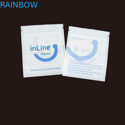 Matte Black Small Reusable Ziplock Packaging Bags For Clear Invisible Aligners Bag Orthodontic Remover Packing Bags (Tas kemasan kecil yang dapat digunakan kembali dengan ziplock)