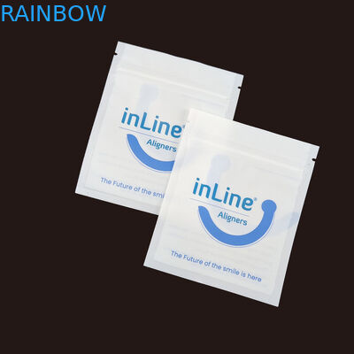 Matte Black Small Reusable Ziplock Packaging Bags For Clear Invisible Aligners Bag Orthodontic Remover Packing Bags (Tas kemasan kecil yang dapat digunakan kembali dengan ziplock)