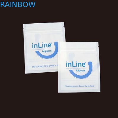 Matte Black Small Reusable Ziplock Packaging Bags For Clear Invisible Aligners Bag Orthodontic Remover Packing Bags (Tas kemasan kecil yang dapat digunakan kembali dengan ziplock)