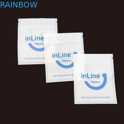 Matte Black Small Reusable Ziplock Packaging Bags For Clear Invisible Aligners Bag Orthodontic Remover Packing Bags (Tas kemasan kecil yang dapat digunakan kembali dengan ziplock)