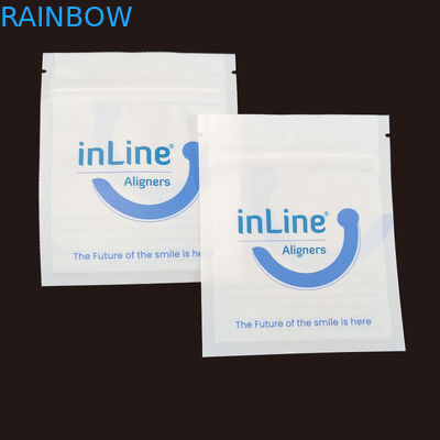 Matte Black Small Reusable Ziplock Packaging Bags For Clear Invisible Aligners Bag Orthodontic Remover Packing Bags (Tas kemasan kecil yang dapat digunakan kembali dengan ziplock)