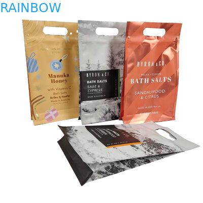 Desain Custom Printed Matte Square Flat Bottom Side Gusset Plastik Mylar Foil Logo Packaging Bag Easy Tear Zipper Bags