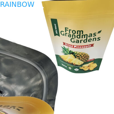 Grosir Biodegradable Recycle Kraft Paper Bag Food Grade Stand Up Bag untuk Nanas Kering