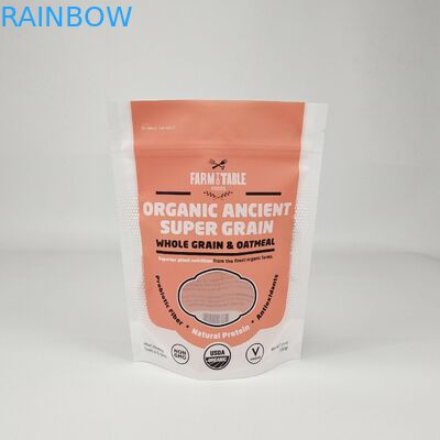 Custom Logo Food Packaging Bau Proof Zip Self Seal Stand Up Bags Matt Finish Efek Metallic Printed Stand Up Zip