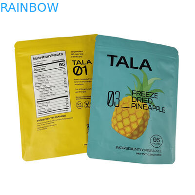 Custom Printed Plastic Stand Up Snack Mangga Nanas Buah Kering Kantong Mylar yang Bisa Ditutup Kembali