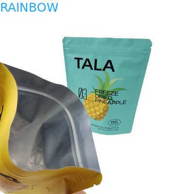 Custom Printed Plastic Stand Up Snack Mangga Nanas Buah Kering Kantong Mylar yang Bisa Ditutup Kembali