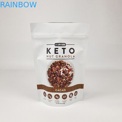 Custom Printed Aluminium Foil Logo Food Grade Eatable Packaging Resalable Smell Proof Moisture-proof Stand Up Bag