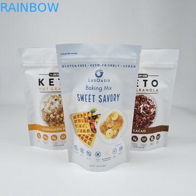 Custom Printed Aluminium Foil Logo Food Grade Eatable Packaging Resalable Smell Proof Moisture-proof Stand Up Bag
